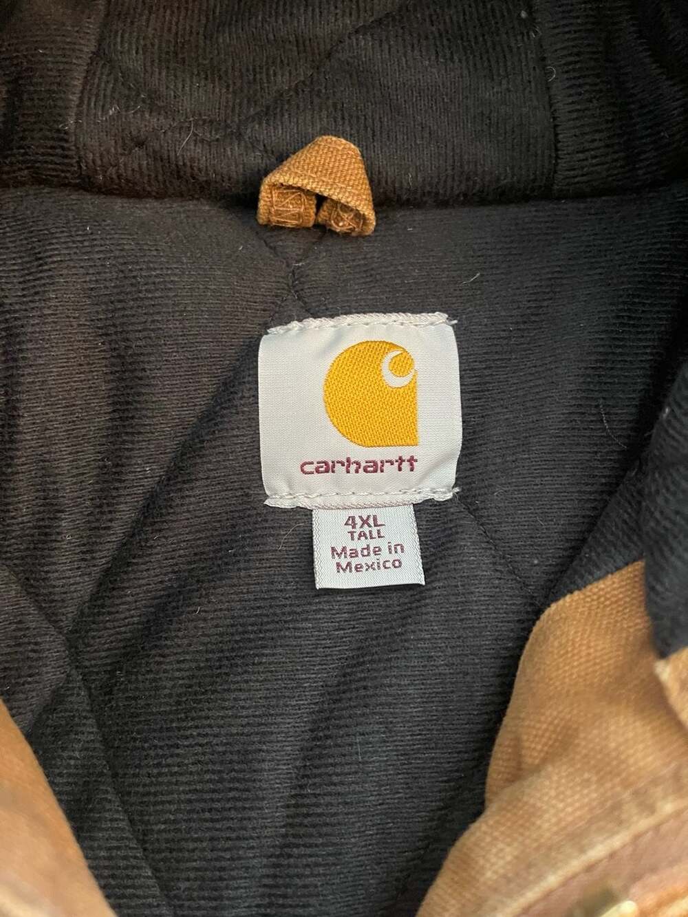 Carhartt J130 Sandstone Duck Active Jacket Brown Quilt-Lined Men's 4XL Tall - Picture 3 of 5